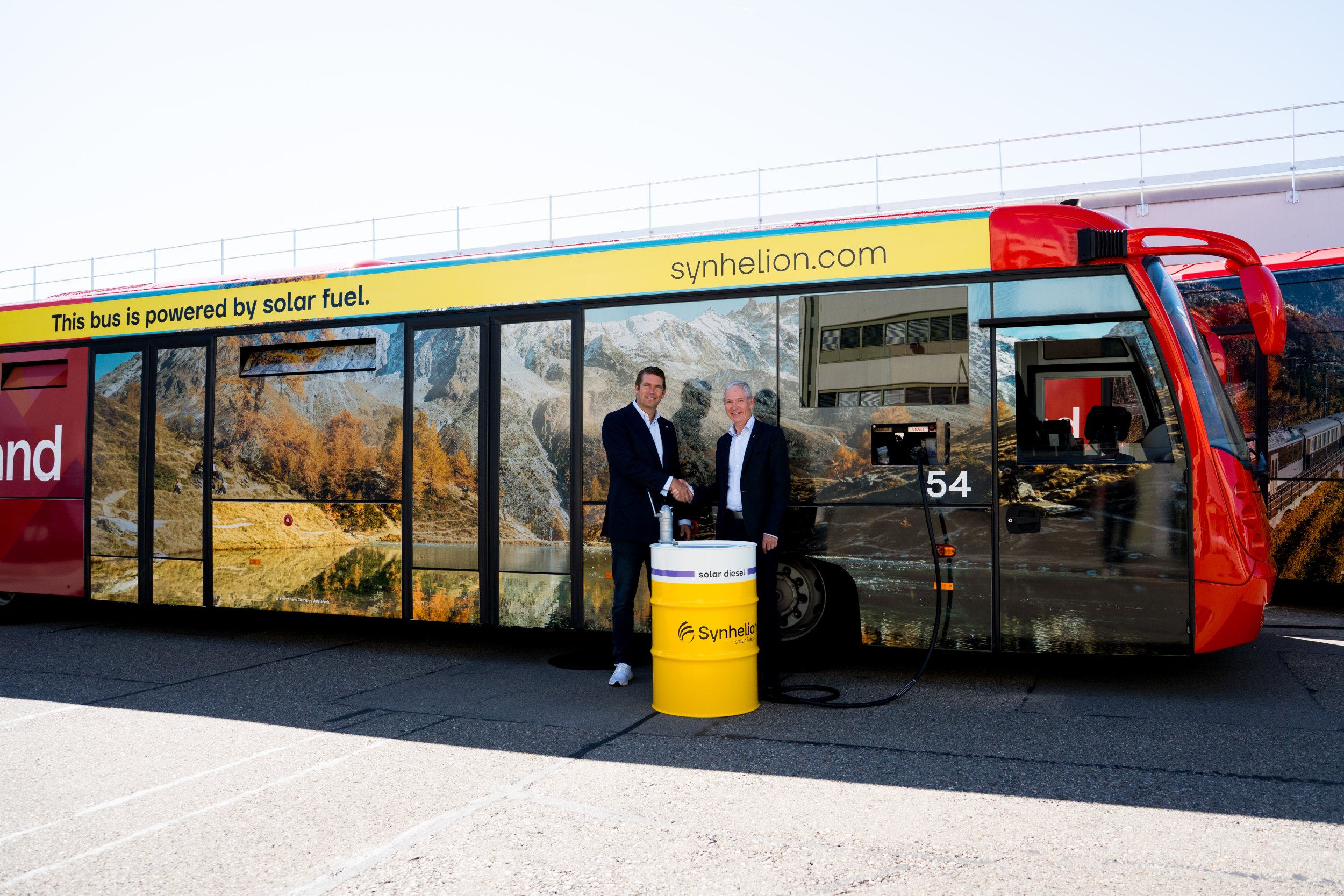 Synhelion Powers First Passenger Bus at Zurich Airport with Solar Diesel