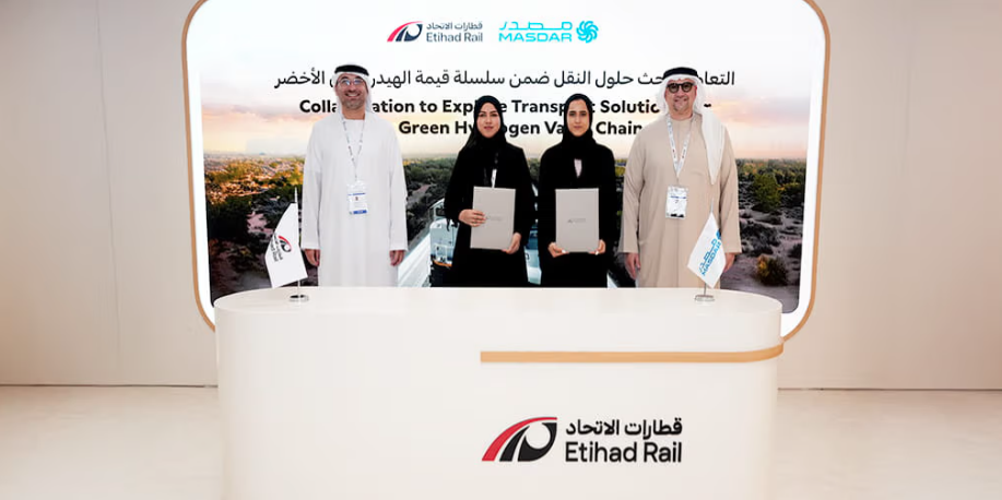 Masdar and Etihad Rail to Develop Green Hydrogen Transport Solutions