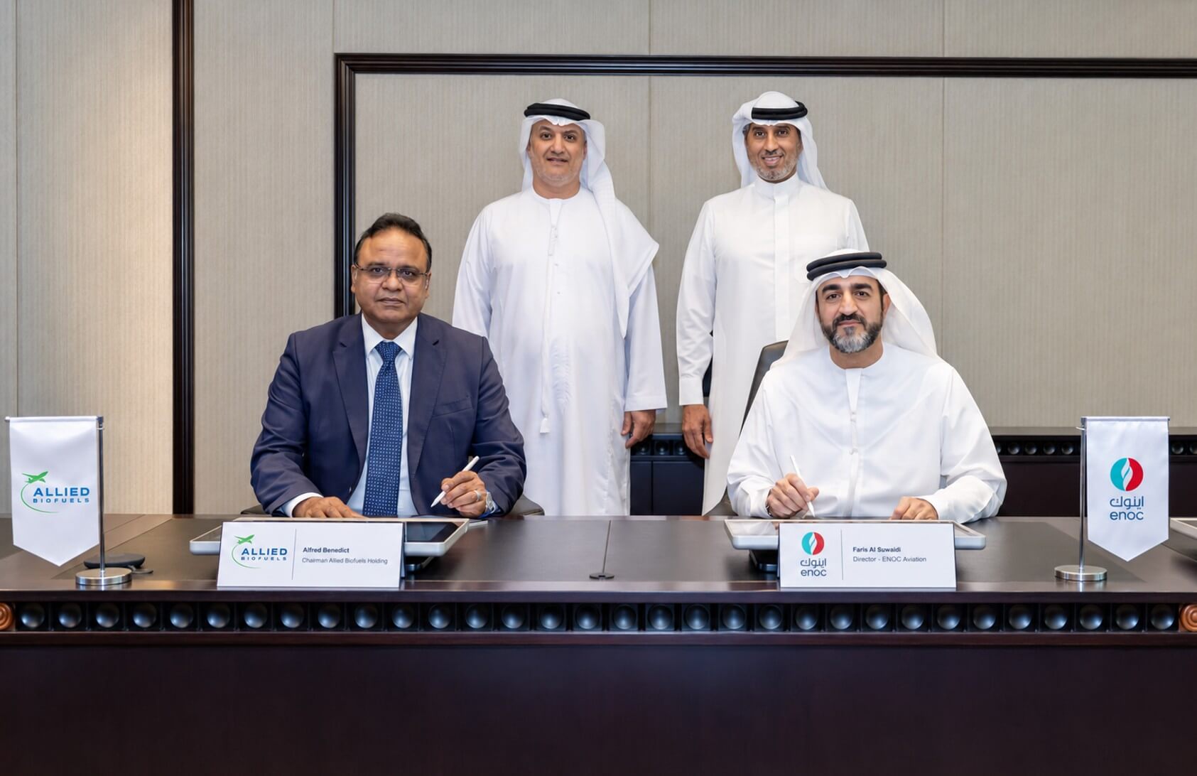 ENOC Group and Allied Biofuels Holding Sign MoU to Advance SAF and e-SAF Supply Cooperation